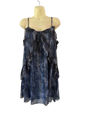 Aralina Animal Print Mini Dress NWT Sleeveless Snakeskin Print Women Size Large